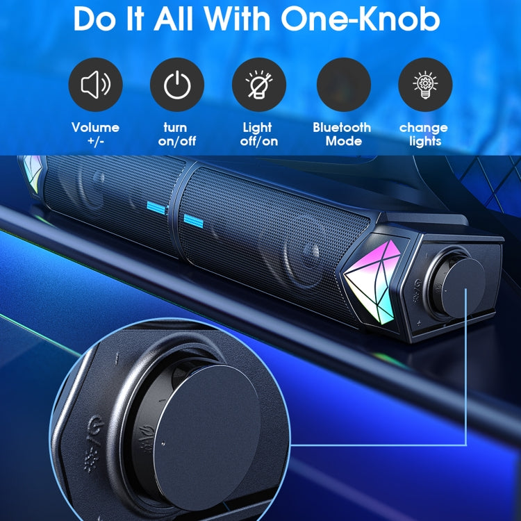 Rynx | L1 Outdoor portable RGB light USB Bluetooth wireless speaker with microphone (Black)