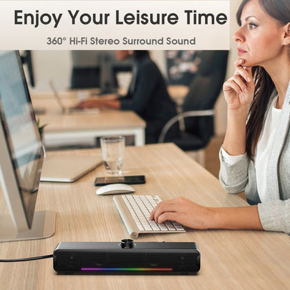 Rynx | L16 Portable RGB Light HiFi USB Bluetooth Wireless Speaker (Black)