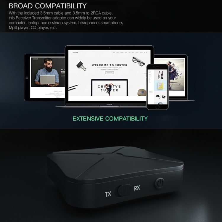 RYNX | Wireless Audio 2 in 1 Bluetooth 4.2 Receiver & Transmitter Adapter