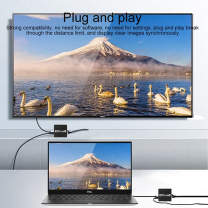 Rynx | Measy ET100 HDMI Extender Transmitter + Receiver Converter Ethernet Cable, Transmission Distance: 70m (EU Plug)