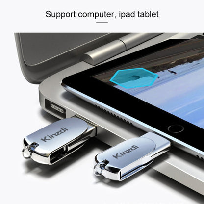Rynx | Kinzdi 32GB USB + 8 Pin Interface Metal Twister Flash U Disk (Silver)