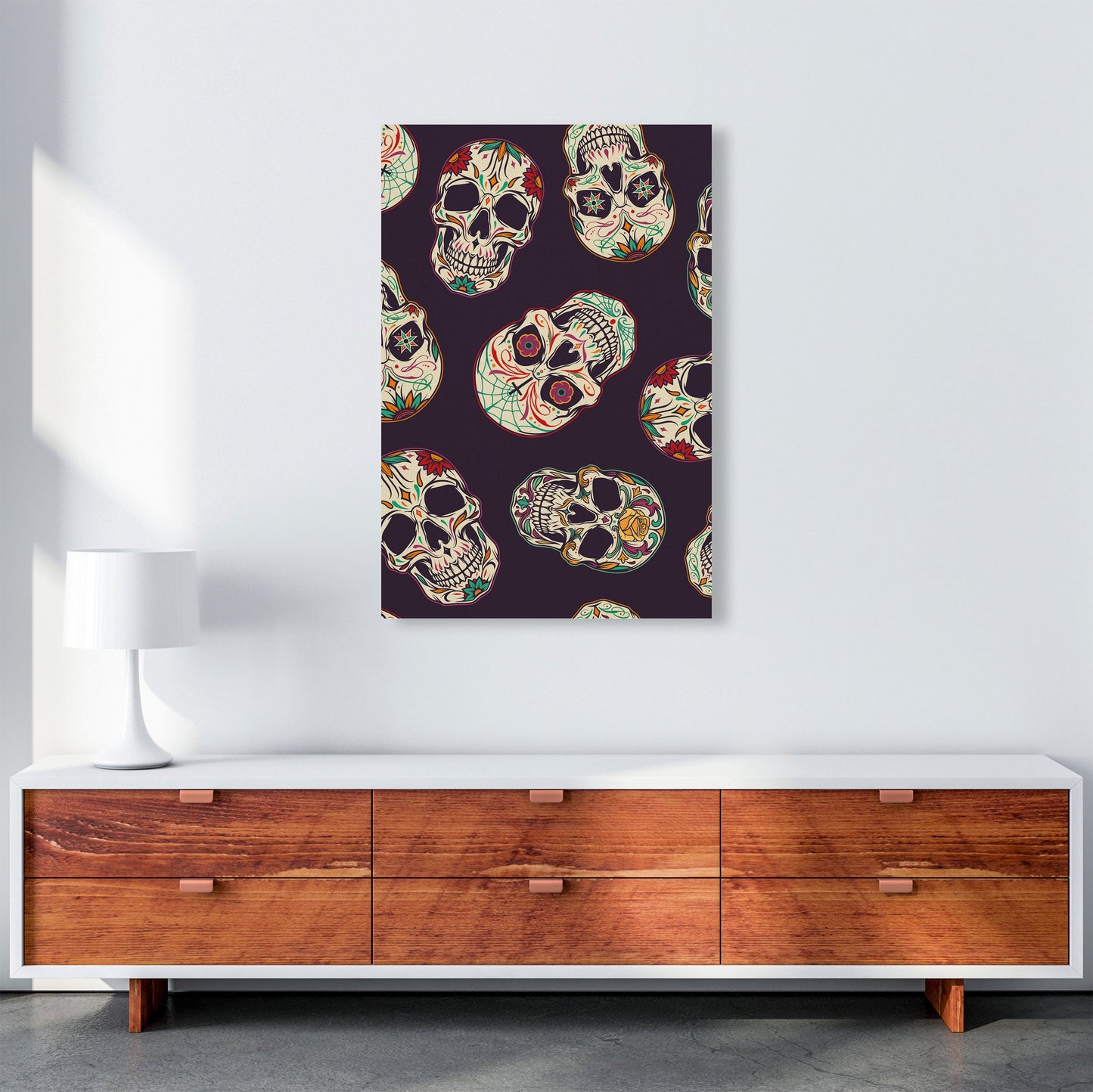 Rynx | Day Of The Dead Skull Art Print by Jason Stanley