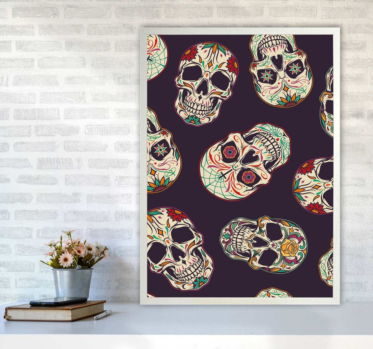 Rynx | Day Of The Dead Skull Art Print by Jason Stanley