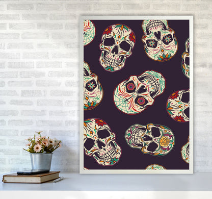 Rynx | Day Of The Dead Skull Art Print by Jason Stanley