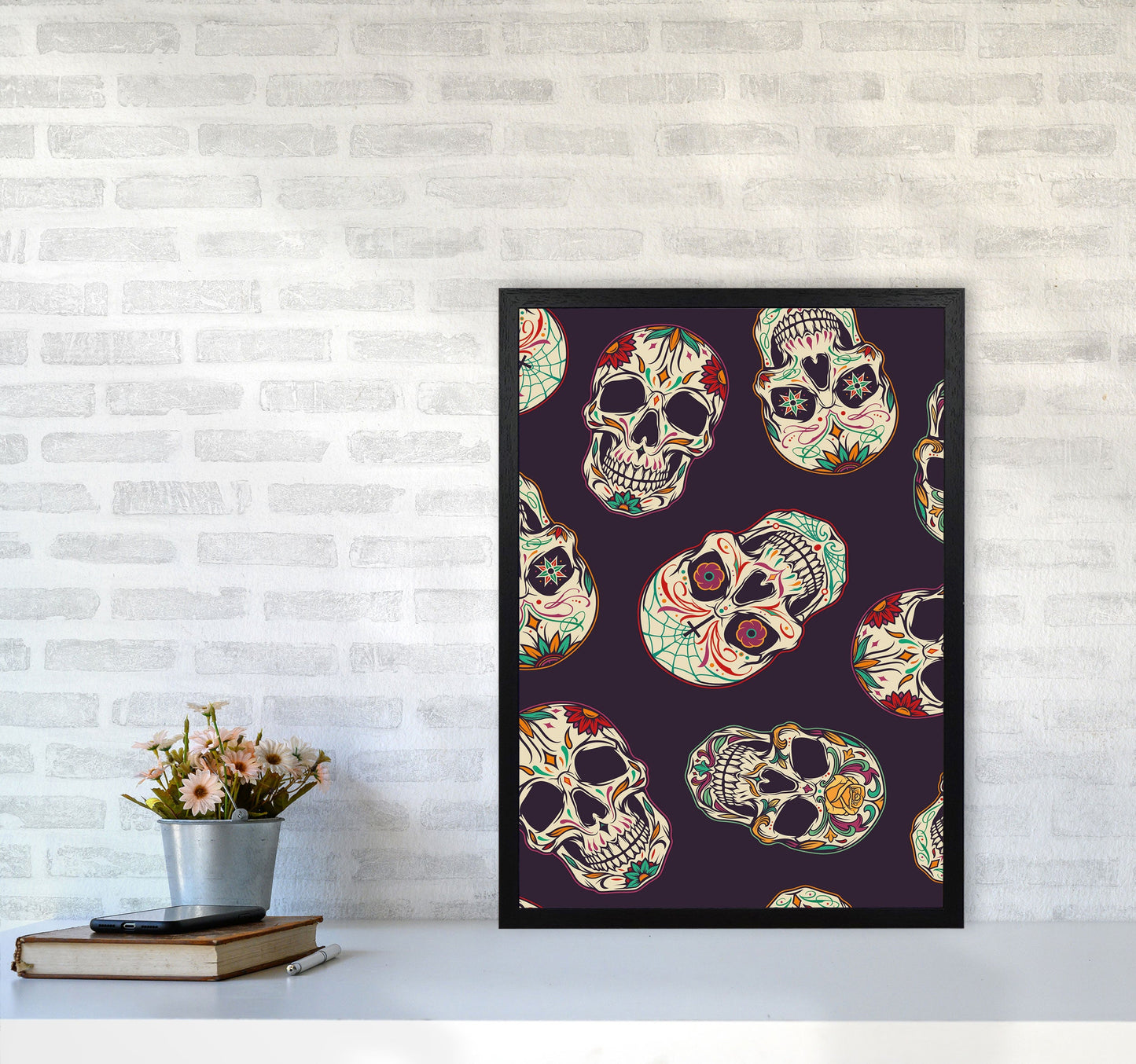 Rynx | Day Of The Dead Skull Art Print by Jason Stanley