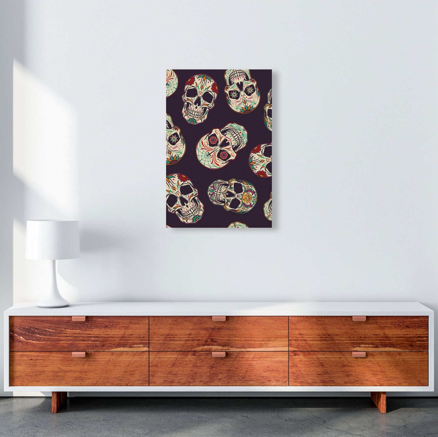 Rynx | Day Of The Dead Skull Art Print by Jason Stanley