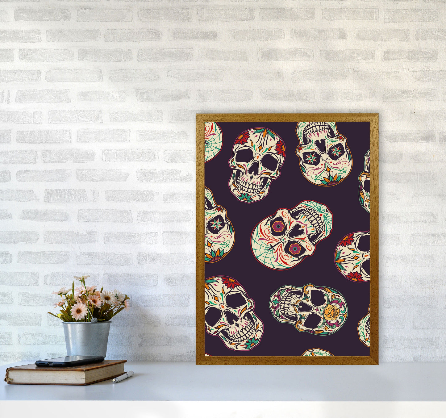 Rynx | Day Of The Dead Skull Art Print by Jason Stanley