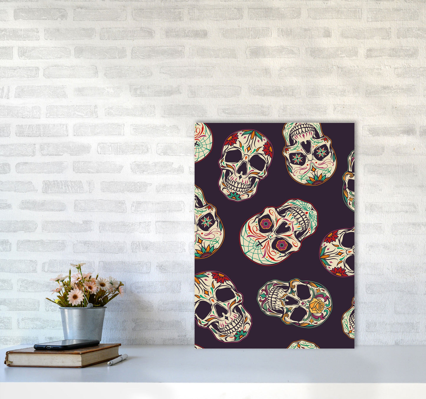 Rynx | Day Of The Dead Skull Art Print by Jason Stanley