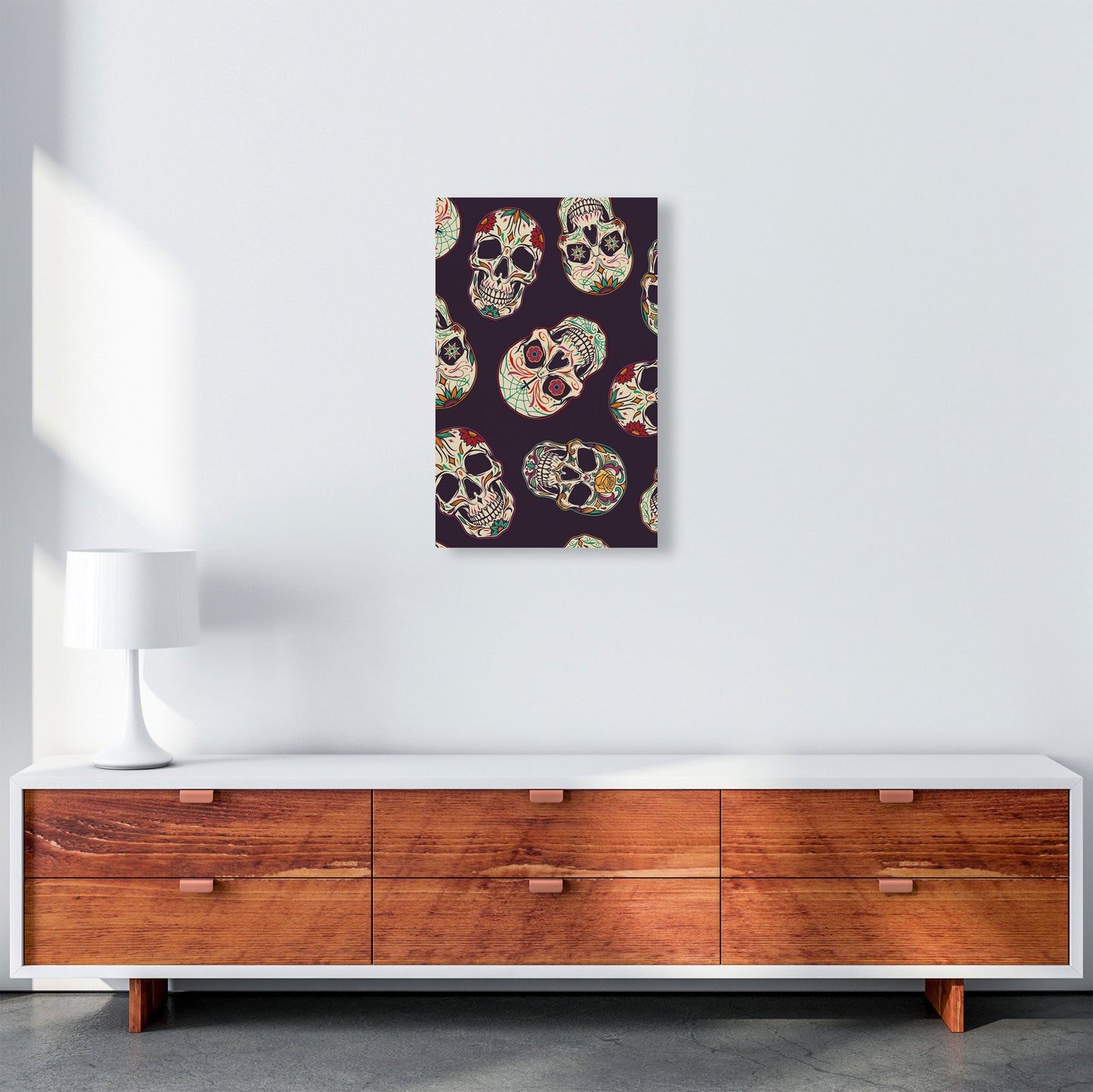 Rynx | Day Of The Dead Skull Art Print by Jason Stanley
