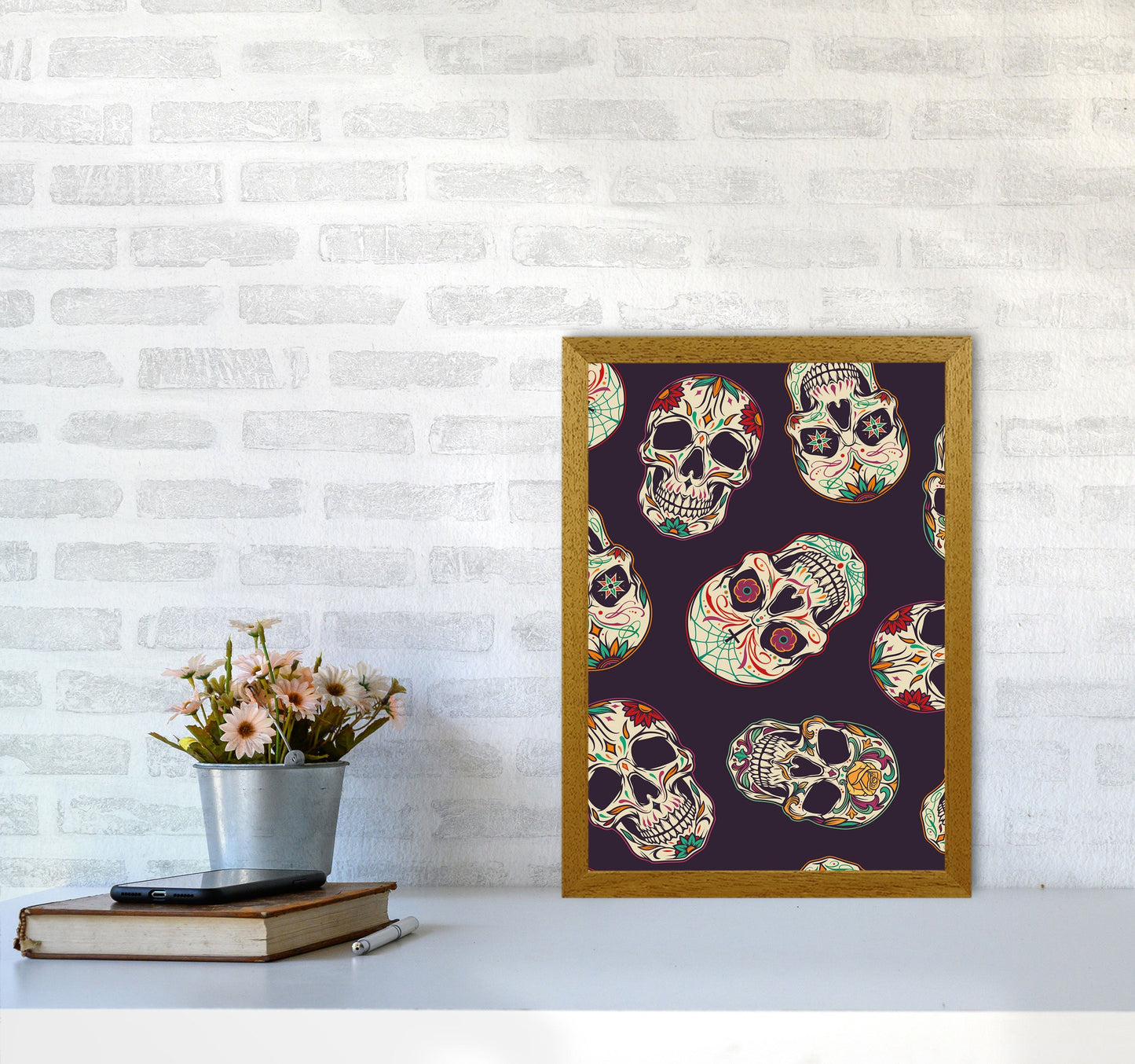 Rynx | Day Of The Dead Skull Art Print by Jason Stanley