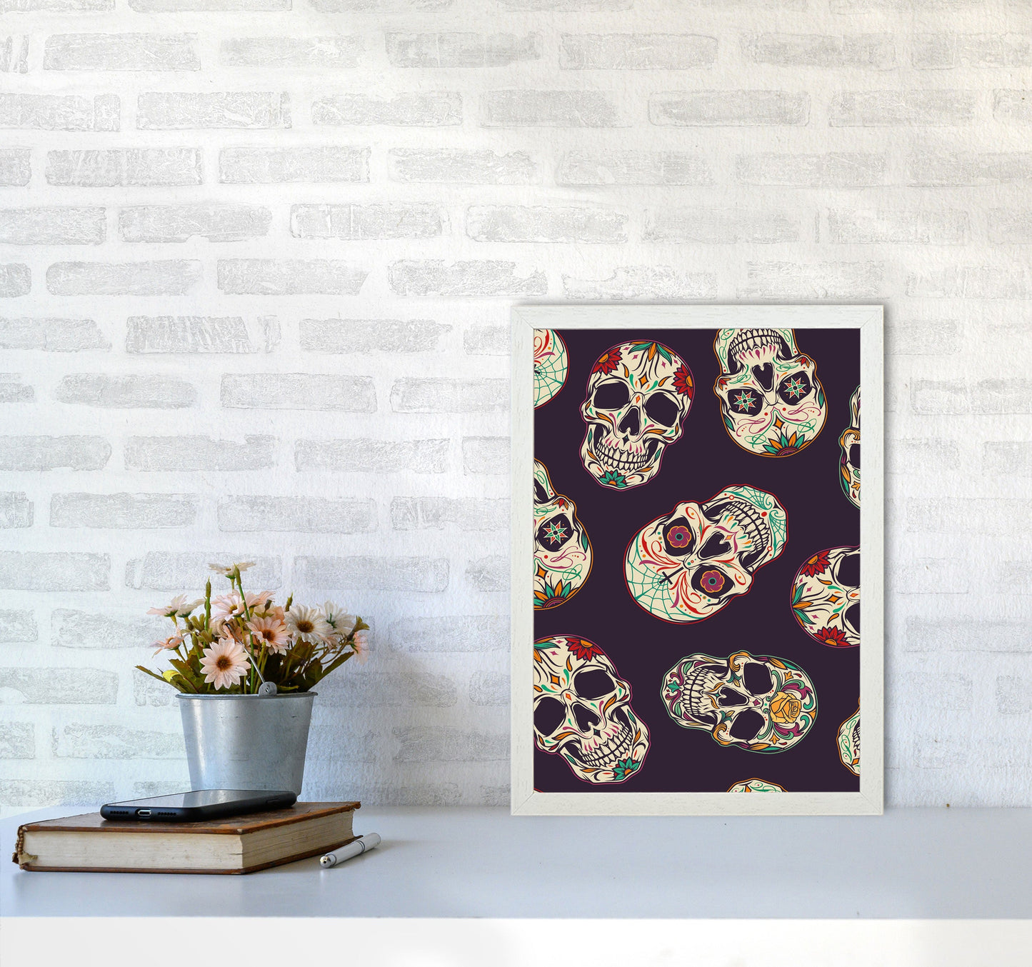 Rynx | Day Of The Dead Skull Art Print by Jason Stanley