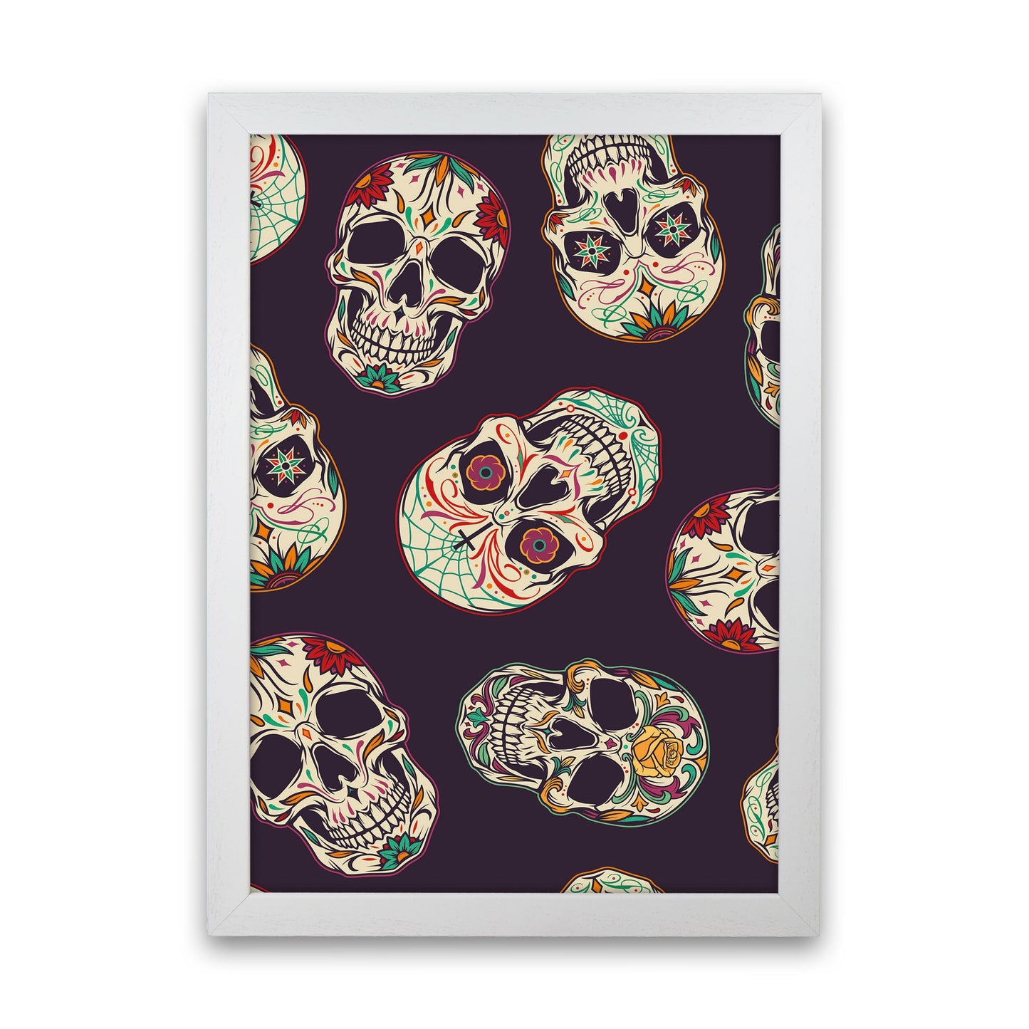 Rynx | Day Of The Dead Skull Art Print by Jason Stanley