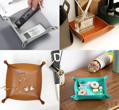 RYNX | Leather Tray Catch Basin Storage Box