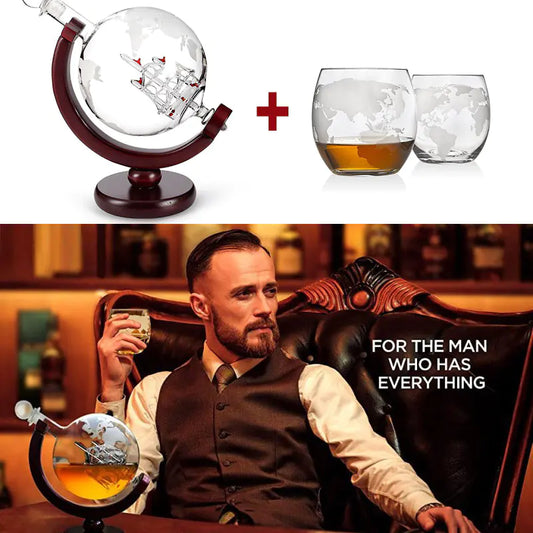 Rynx | Whiskey Decanter Globe Wine Aerator Glass Set
