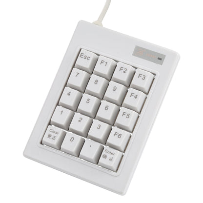 Rynx | DX-20A 20-Key USB Wired Mechanical Black Wave Mini Dial Keyboard (White)