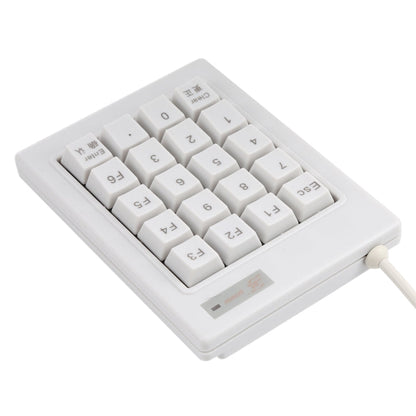 Rynx | DX-20A 20-Key USB Wired Mechanical Black Wave Mini Dial Keyboard (White)