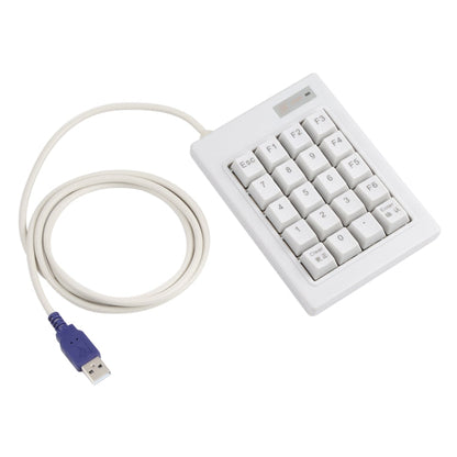 Rynx | DX-20A 20-Key USB Wired Mechanical Black Wave Mini Dial Keyboard (White)