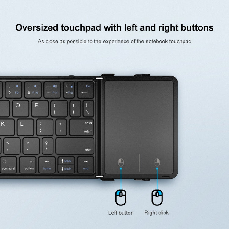 Rynx | B1053 Leather Portable Tri-Fold Bluetooth Keyboard