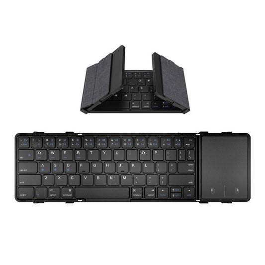 Rynx | B1053 Leather Portable Tri-Fold Bluetooth Keyboard