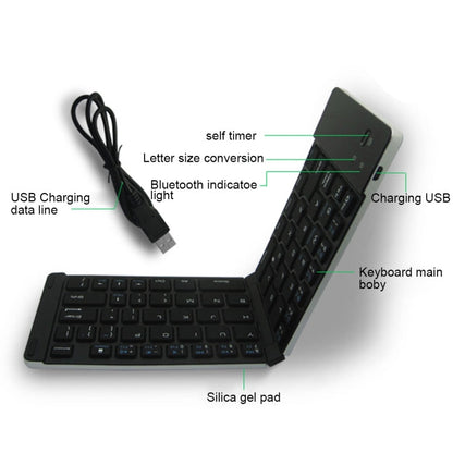 Rynx | F66 Folding Bluetooth Wireless 66 Keys Keyboard, Supports Android / Windows / iOS (Rose Gold)
