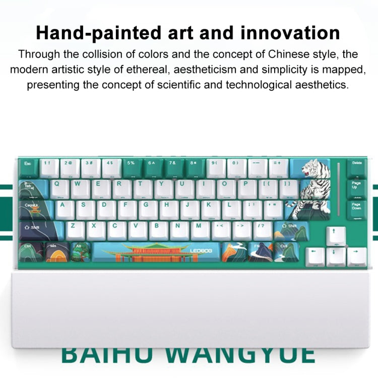 Rynx | LEOBOG K67 2.4G Bluetooth Wireless RGB Three Modes Customized Mechanical Keyboard, Ice Crystal Switch (Green)