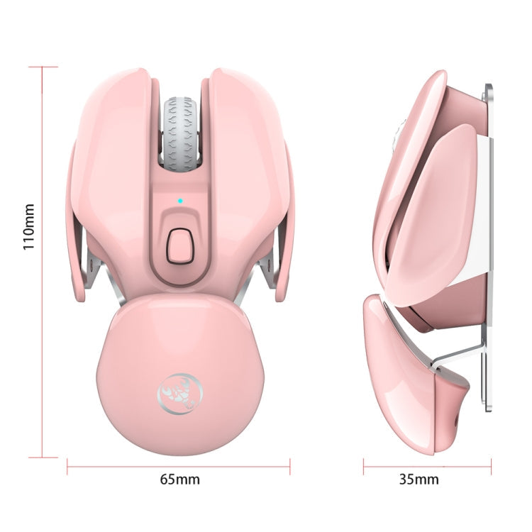 Rynx | HXSJ T37 2.4GHz 1600dpi 3-Mode Adjustable Wireless Silent Mouse (Pink)
