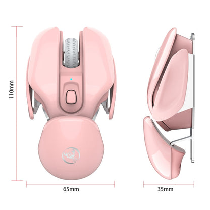 Rynx | HXSJ T37 2.4GHz 1600dpi 3-Mode Adjustable Wireless Silent Mouse (Pink)