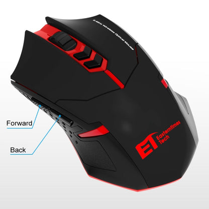Rynx | ET X-08 7-Button 2400DPI 2.4G Wireless Silent Gaming Mouse with USB Receiver & Colorful Backlighting (Black)
