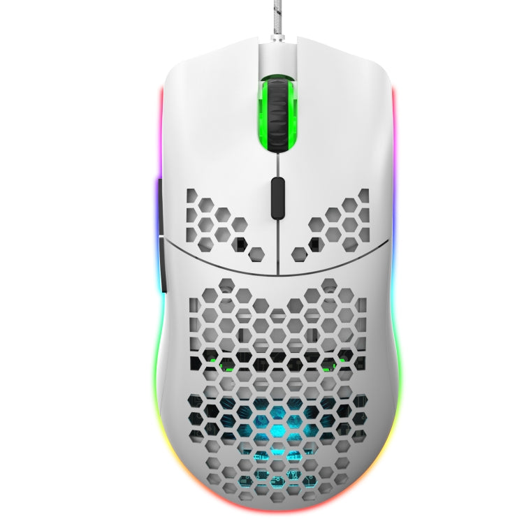 Rynx | HXSJ J900 6 Buttons RGB Lighting Programmable Gaming Wired Mouse (White)