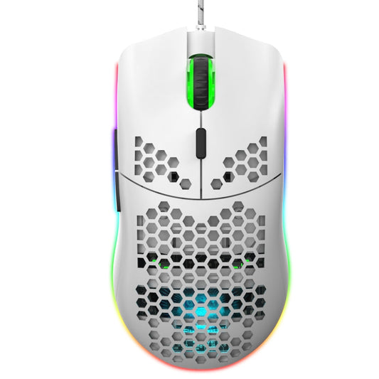 Rynx | HXSJ J900 6 Buttons RGB Lighting Programmable Gaming Wired Mouse (White)