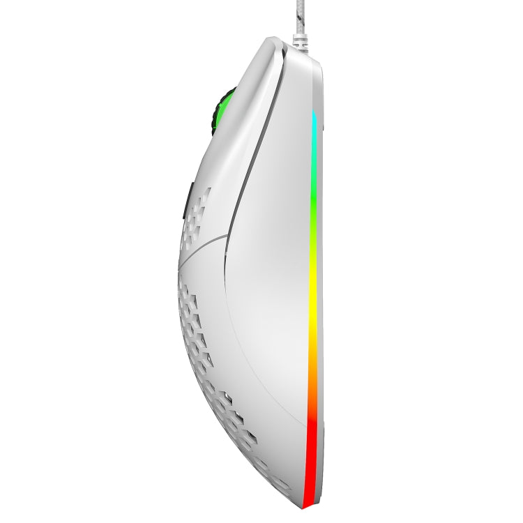 Rynx | HXSJ J900 6 Buttons RGB Lighting Programmable Gaming Wired Mouse (White)