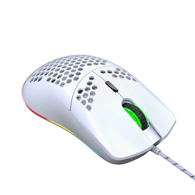 Rynx | HXSJ J900 6 Buttons RGB Lighting Programmable Gaming Wired Mouse (White)