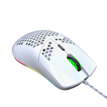 Rynx | HXSJ J900 6 Buttons RGB Lighting Programmable Gaming Wired Mouse (White)