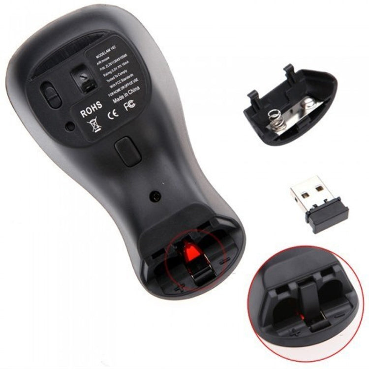 Rynx | PR-01 6D Gyroscope Fly Air Mouse 2.4G USB Receiver 1600 DPI Wireless Optical Mouse for Computer PC Android Smart TV Box (Blue + Black)