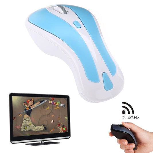 Rynx | PR-01 6D Gyroscope Fly Air Mouse 2.4G USB Receiver 1600 DPI Wireless Optical Mouse for Computer PC Android Smart TV Box (Blue + White)