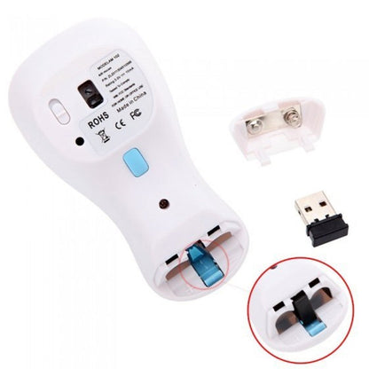 Rynx | PR-01 6D Gyroscope Fly Air Mouse 2.4G USB Receiver 1600 DPI Wireless Optical Mouse for Computer PC Android Smart TV Box (Blue + White)