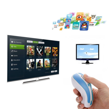Rynx | PR-01 6D Gyroscope Fly Air Mouse 2.4G USB Receiver 1600 DPI Wireless Optical Mouse for Computer PC Android Smart TV Box (Blue + White)