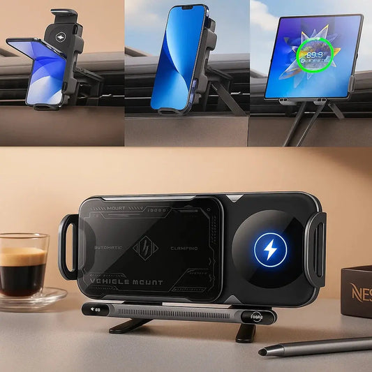 Rynx | Wireless Phone Holder for Car with Fast Charging