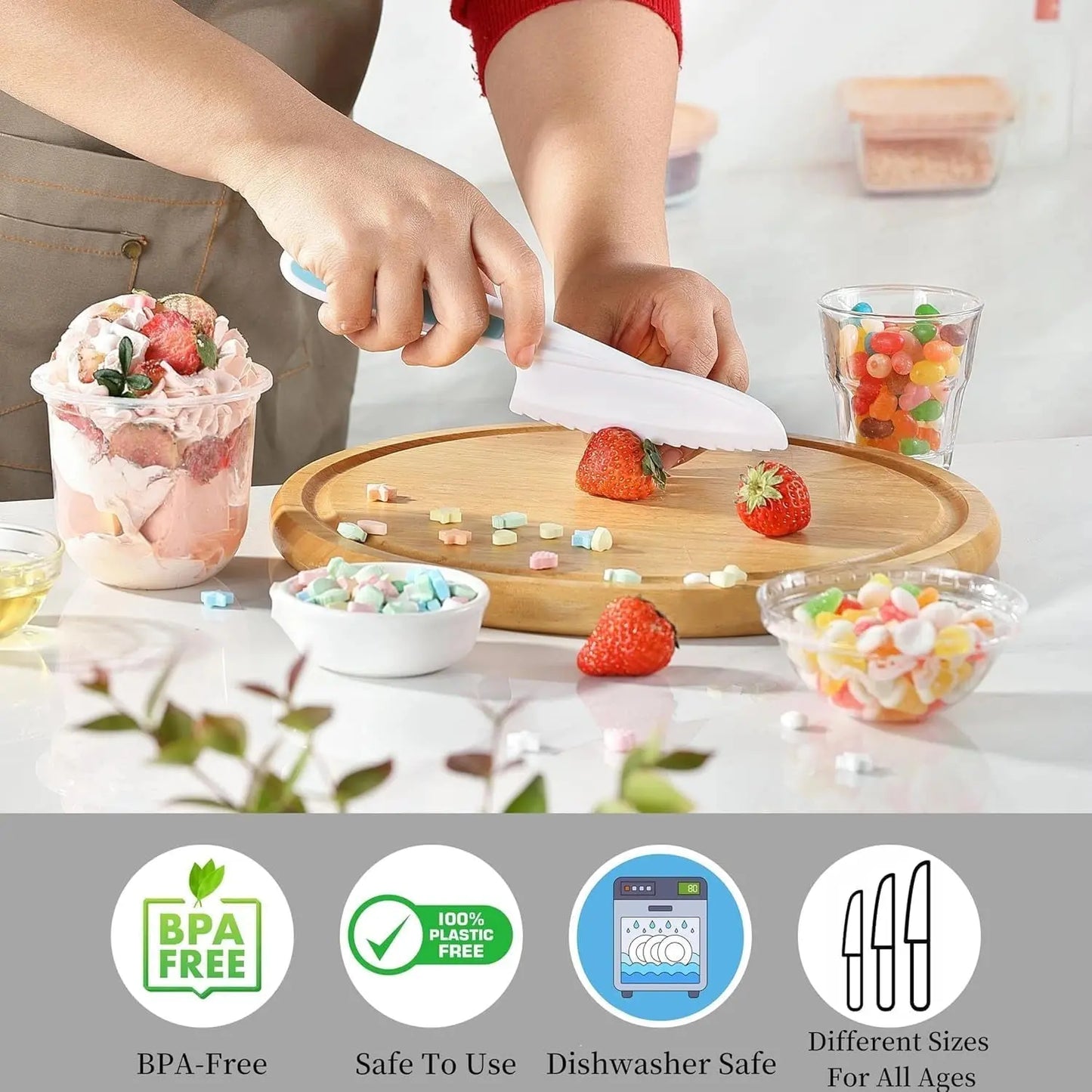 Rynx | Child-friendly kitchen set with knife, peeler & board
