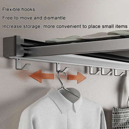 Rynx | Foldable wall shelf for laundry – space-saving with double drying area