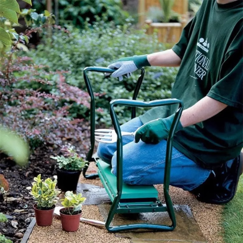 Rynx | Garden Kneeler Seat and Seat Stool, Folding Gardening Stool Kneeler Chair with Thick Pads and Handles