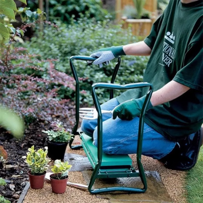 Rynx | Garden Kneeler Seat and Seat Stool, Folding Gardening Stool Kneeler Chair with Thick Pads and Handles