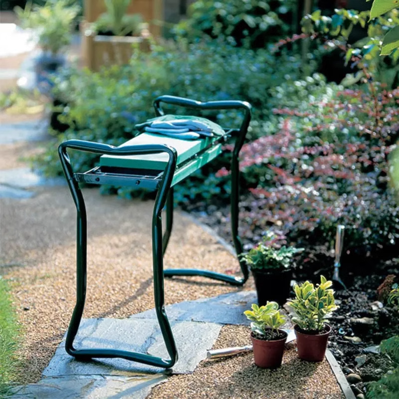 Rynx | Garden Kneeler Seat and Seat Stool, Folding Gardening Stool Kneeler Chair with Thick Pads and Handles
