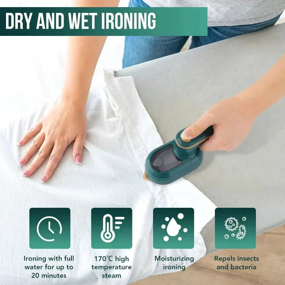 Rynx | Compact 2-in-1 Mini Steam Iron for effortless ironing