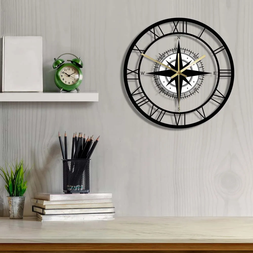Rynx | NauticaTime - Stylish Compass Wall Clock