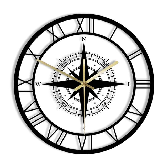 Rynx | NauticaTime - Stylish Compass Wall Clock
