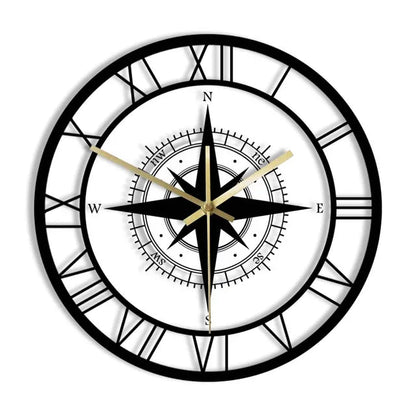 Rynx | NauticaTime - Stylish Compass Wall Clock
