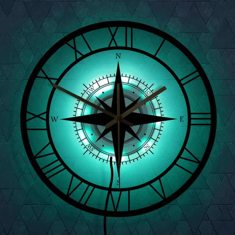 Rynx | NauticaTime - Stylish Compass Wall Clock