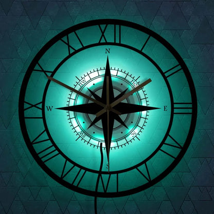 Rynx | NauticaTime - Stylish Compass Wall Clock