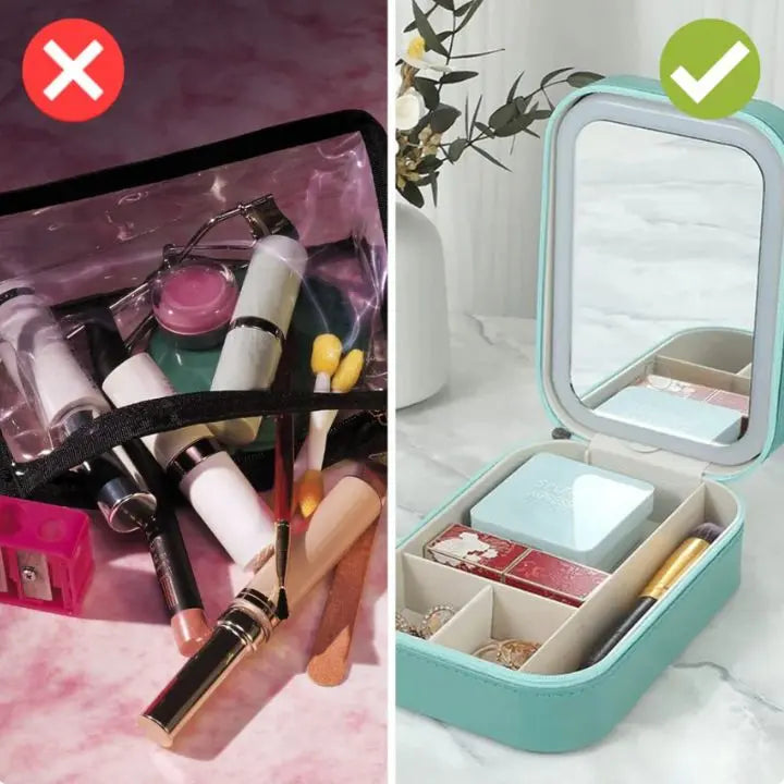 Rynx | Cosmetic case with LED mirror – Makeup & Organize anywhere